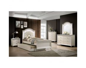 Allie Bedroom Collection in Pearl White