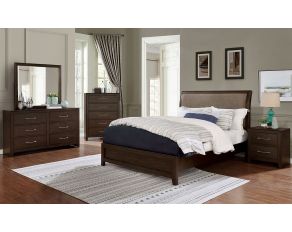 Jamie Bedroom Collection in Walnut Light Brown