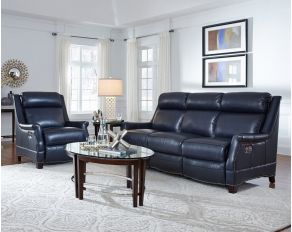 Warrendale Power Reclining Living Room Set in Shoreham Blue