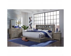 Modern Loft Platform Bedroom Collections in Greystone