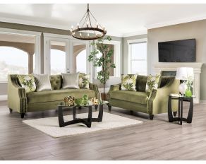 Kaye Living Room Set in Green