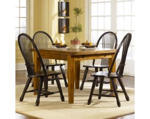 Treasures Retractable Leg Dining Room Collection in Rustic Oak