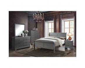 Louis Philippe III Bedroom Collection in Gray