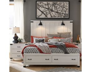 Harper Springs Panel Storage Bedroom Set in Silo White