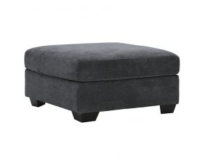 Ambrielle Oversized Accent Ottoman in Gunmetal