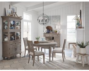 Lancaster Round Dining Set in Dovetail Grey