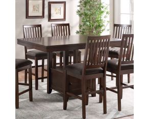 Yorktown Counter Storage Dining Room Set in Espresso