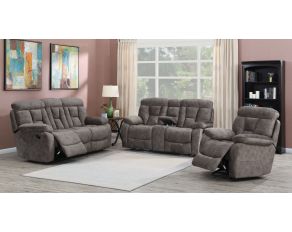 Bogata Manual Reclining Living Room Set in Majestic Mushroom