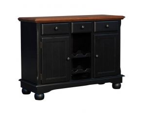 A-America British Isles Server in Oak & Black