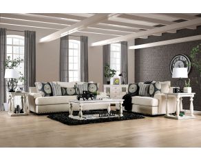 Germaine Living Room Set in Ivory