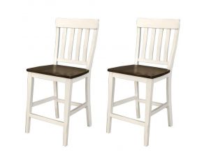 A-America Mariposa Slatback Bar Stool in Chalk