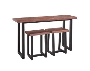 Jennings Counter Bar Dining Room Set in Cherry and Ebony