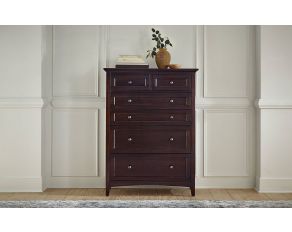 A-America Westlake 6-Drawer Chest in Dark Mahogany