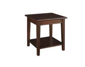 A-America Westlake End Table with Shelf in Dark Mahogany