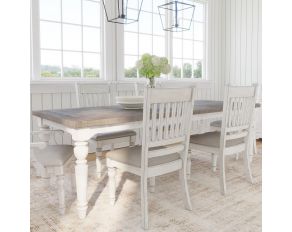 Valley Ridge Leg Dining Set in White