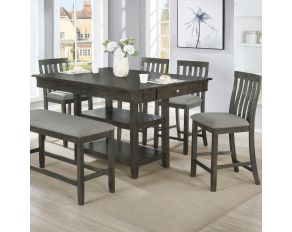 Nina Counter Height Dining Set in Grey