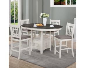 Hartwell Counter Height Dining Set in Chalk Grey