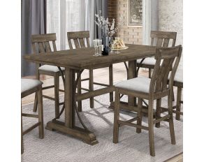 Quincy Counter Height Dining Set in Brown