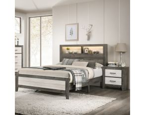 Rhett Platform Bedroom Collection in Greyish Brown