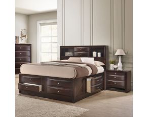 Mansion King Size Bedroom Set (Distressed Black Finish