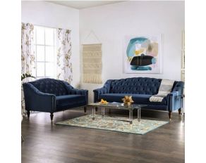 Martinique Living Room Set in Blue