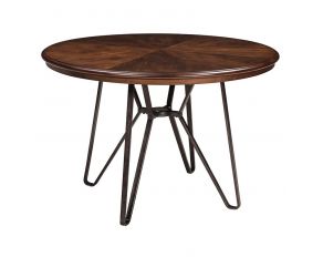 Ashley Furniture Centiar Round Dining Room Table in Two-tone Brown