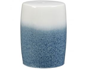 Ikegrove Accent Stool in White and Blue