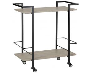 Waylowe Bar Cart in Brown and Black