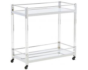 Chaseton Bar Cart in Clear and Silver