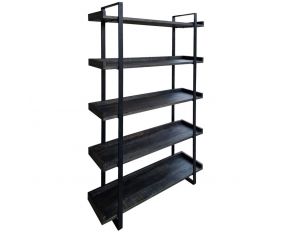 Kevmart Bookcase in Grayish Brown and Black