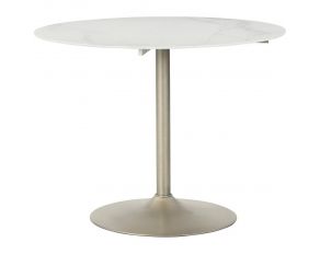 Barchoni Round Dining Table in Two-tone Gold