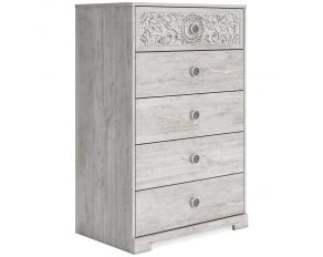 Paxberry 5-Drawer Chest in Whitewash