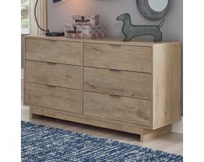 Oliah Large 6-Drawer Dresser in Natural