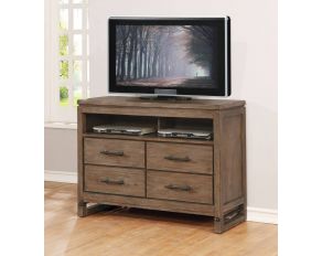 Post Oak Media Chest in Brushed Medium Acacia