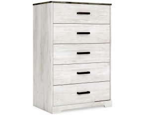 Shawburn Chest in Whitewash and Charcoal Gray