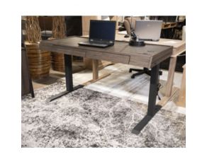 Zendex 55 Inch Adjustable Height Desk in Dark Brown