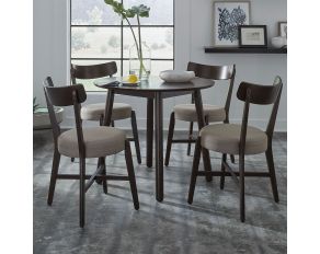 Hopper Round Dining Set in Coffee Bean