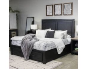 Foyland Queen Panel Storage Bed in Black