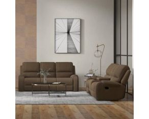 Adrian Motion Living Room Set in Walnut Brown