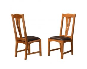 Cattail Bungalow Comfort Side Chair Set of 2 in Warm Amber