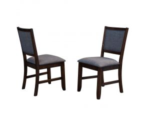 Chesney Upholstered Side Chair Set of 2 in Falcon Brown