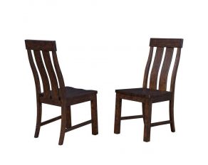 Henderson Slatback Side Chair Set of 2 in Muscavadi Brown