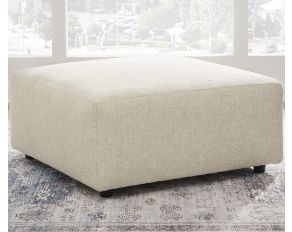 Edenfield Oversized Accent Ottoman in Linen