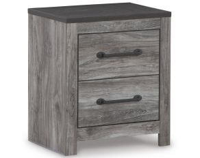 Bronyan 2 Drawer Night Stand in Dark Gray