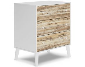 Piperton 3 Drawer Chest in Natural and White