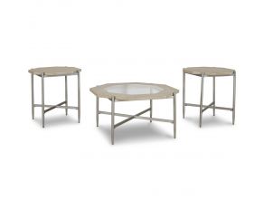 Varlowe Set of 3 Occasional Table in Bisque