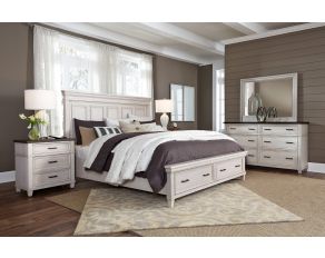 Caraway Panel Storage Bedroom Collections in Aged Ivory