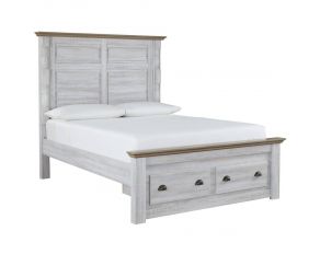 Haven Bay Queen Panel Storage Bed in Two-tone