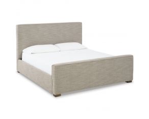 Dakmore California King Upholstered Bed in Oatmeal Brown