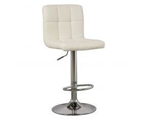 Ashley Furniture Tall Upholstered Swivel Barstool in Bone - Set of 2